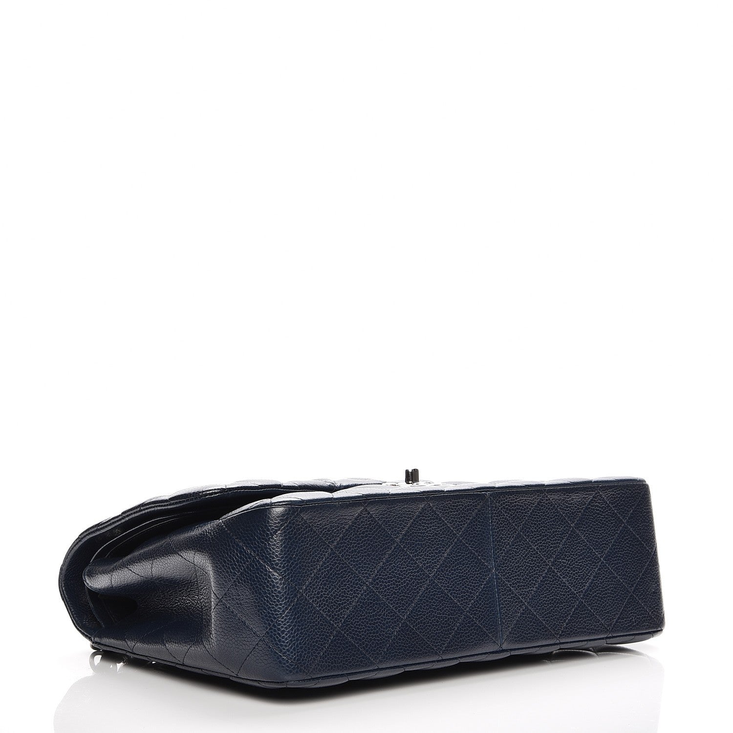 Chanel Caviar Quilted Jumbo Double Flap Navy Blue 4 of 9