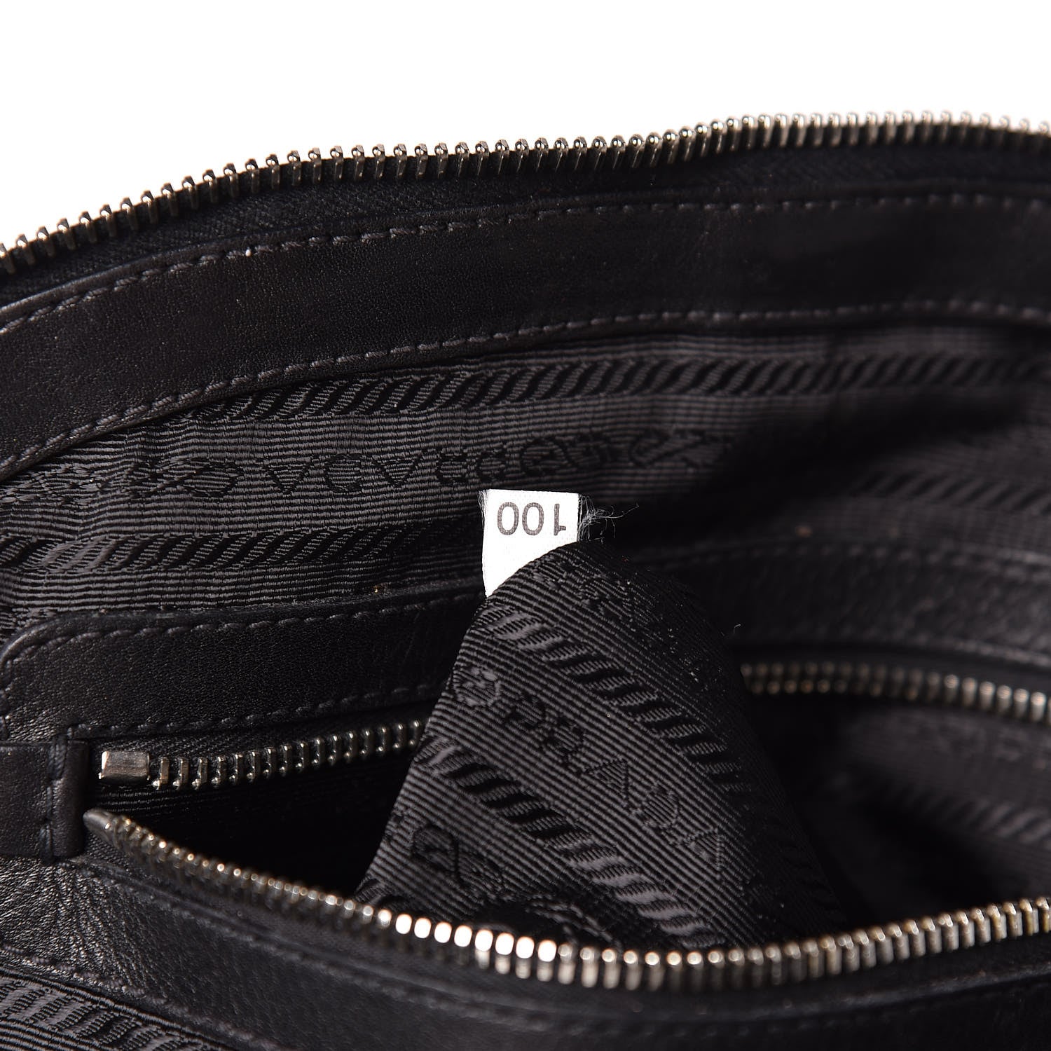 Prada Soft Calfskin Dome Sachel Black 7 of 15