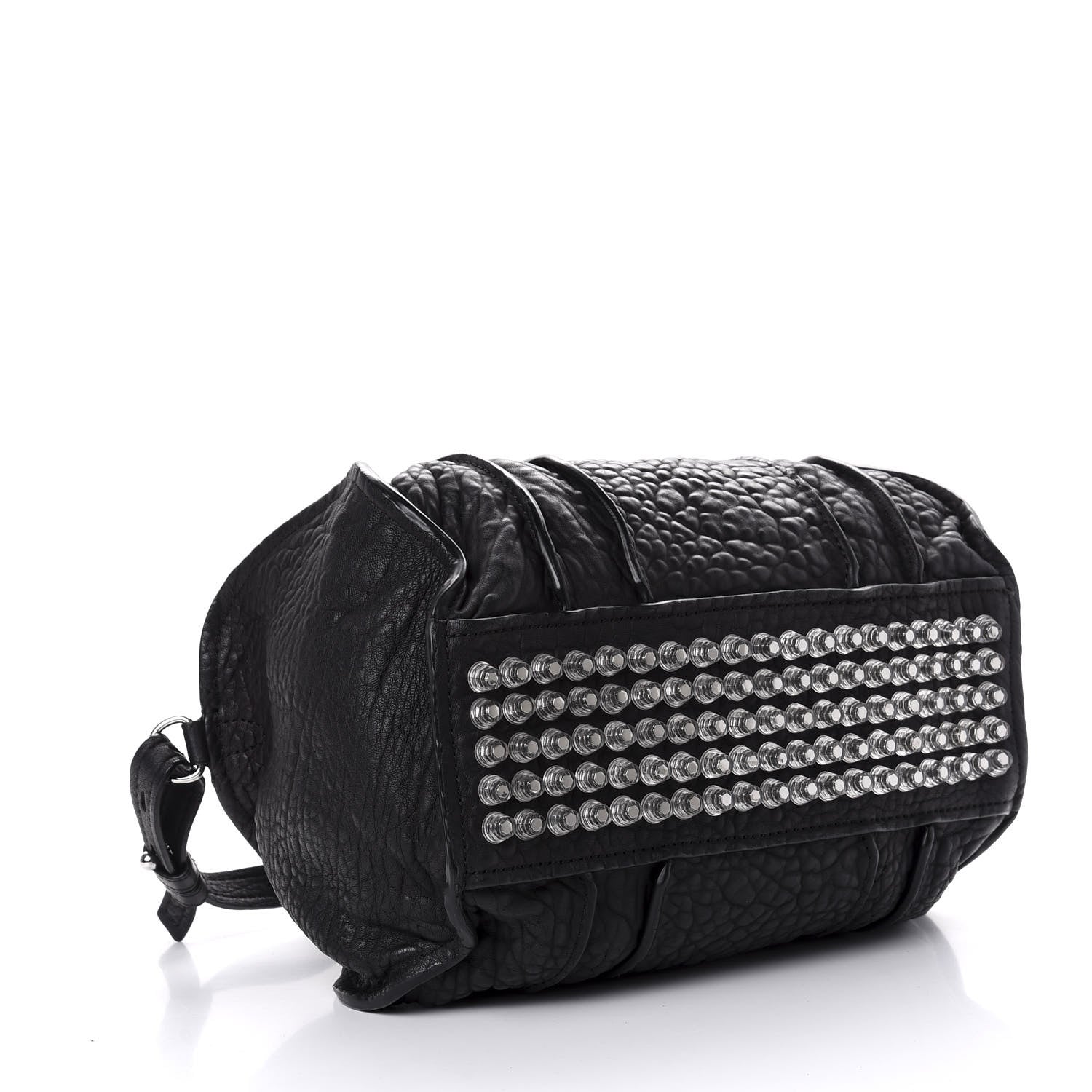 Alexander Wang Pebbled Lambskin Inside Out Rocco Black Clear Resin Hardware 5 of 10