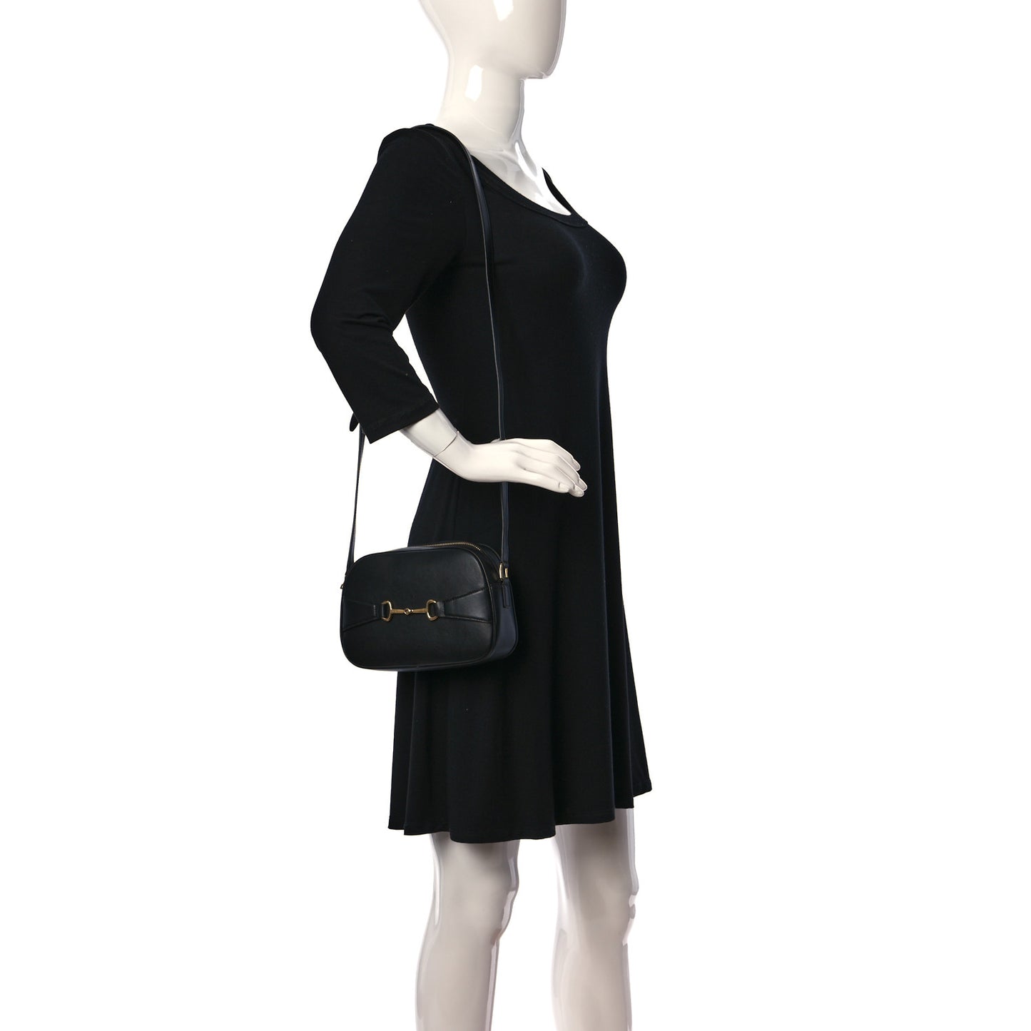 Calfskin Crecy Camera Bag Black