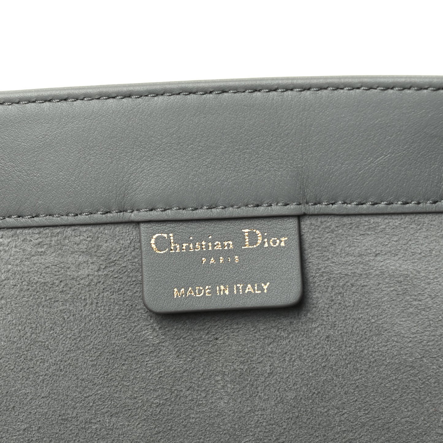 Calfskin Embossed Medium Book Tote Grey Stone