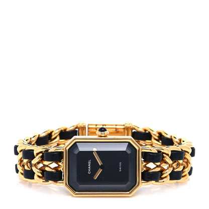 Chanel Stainless Steel Lambskin 20mm Chain Premiere Quartz Watch Gold M 2 of 6