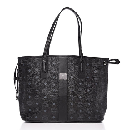 MCM Visetos Large Liz Reversible Shopper Tote Black 5 of 15