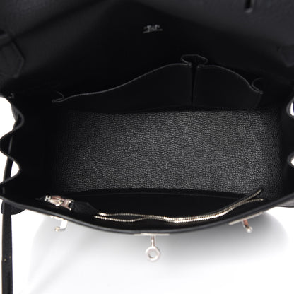 Hermes Taurillon Clemence Jypsiere 28 Black 7 of 10