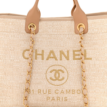 Chanel Canvas Medium Deauville Tote Light Beige 8 of 11