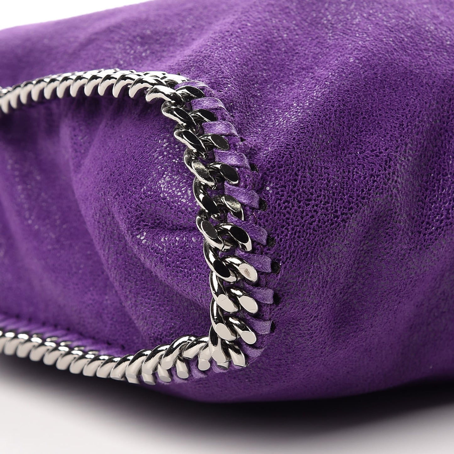 Shaggy Deer Small Falabella Fold Over Tote Bright Purple