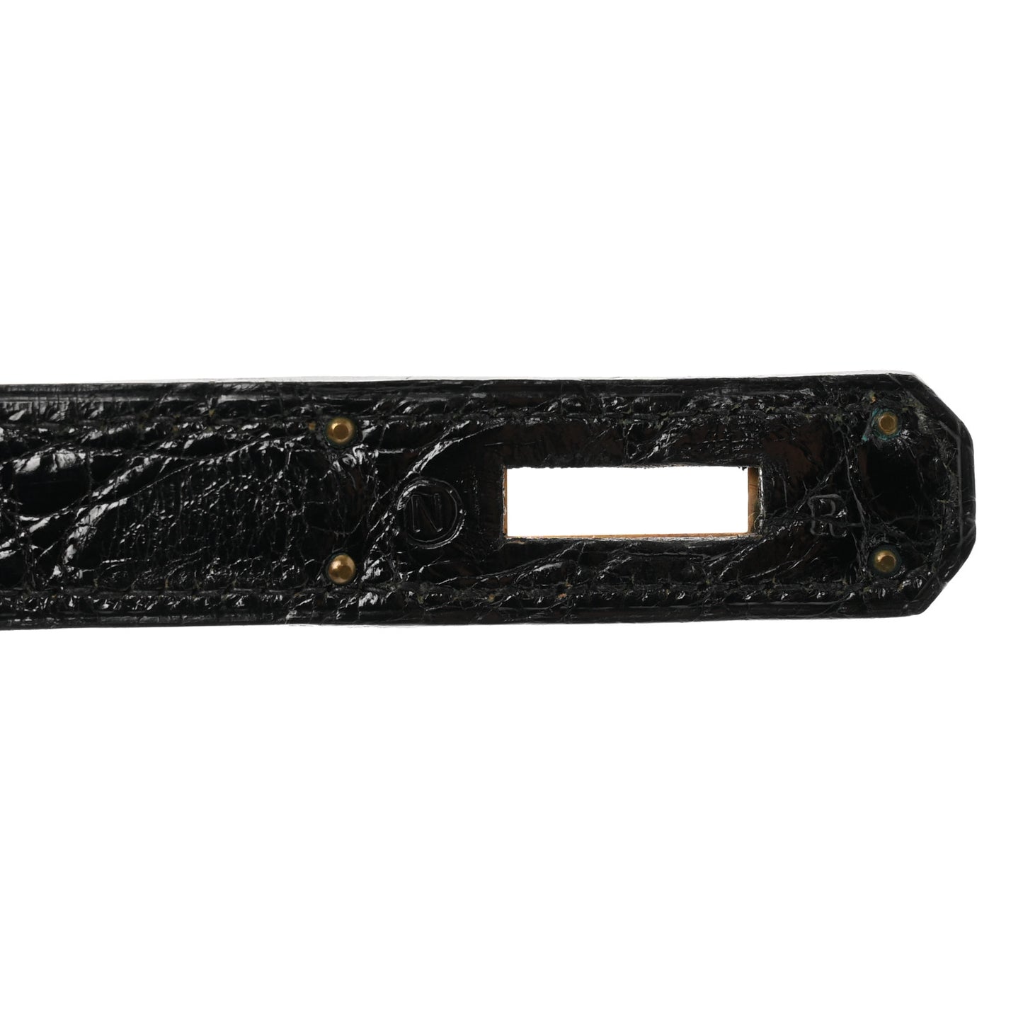 Shiny Niloticus Crocodile Kelly Sellier 32 Black