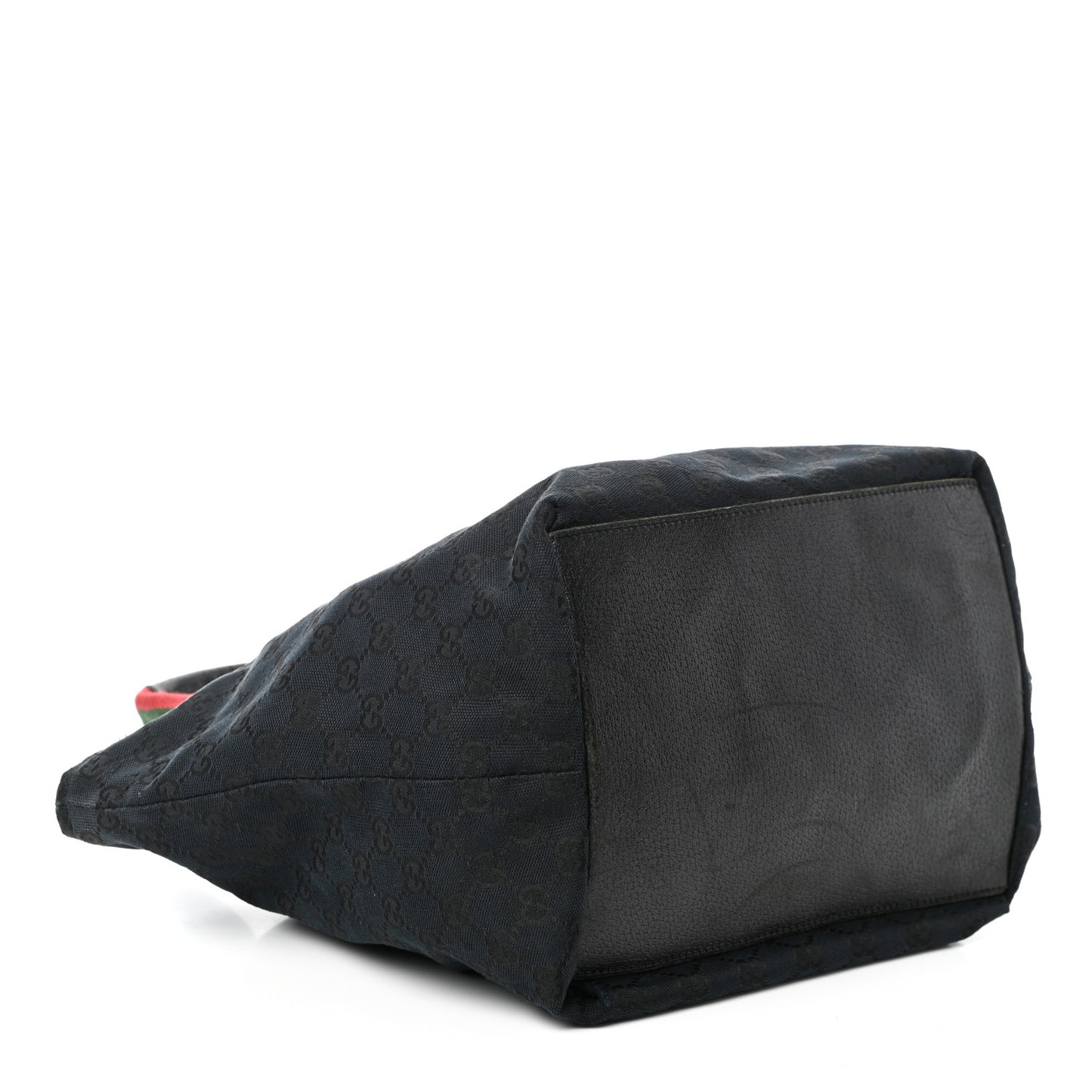 GG Monogram Medium Web Handle Bucket Tote Black