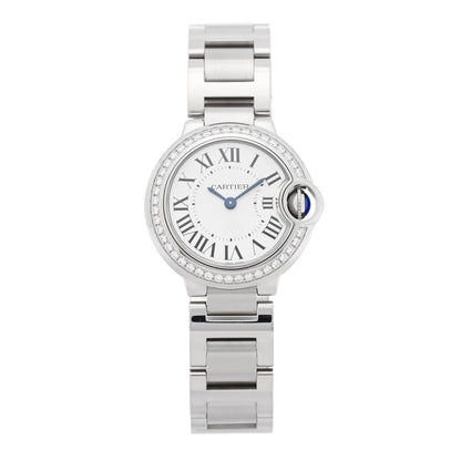 Cartier Stainless Steel Diamond Bezel 28mm Ballon Bleu De Cartier Quartz Watch 2 of 10