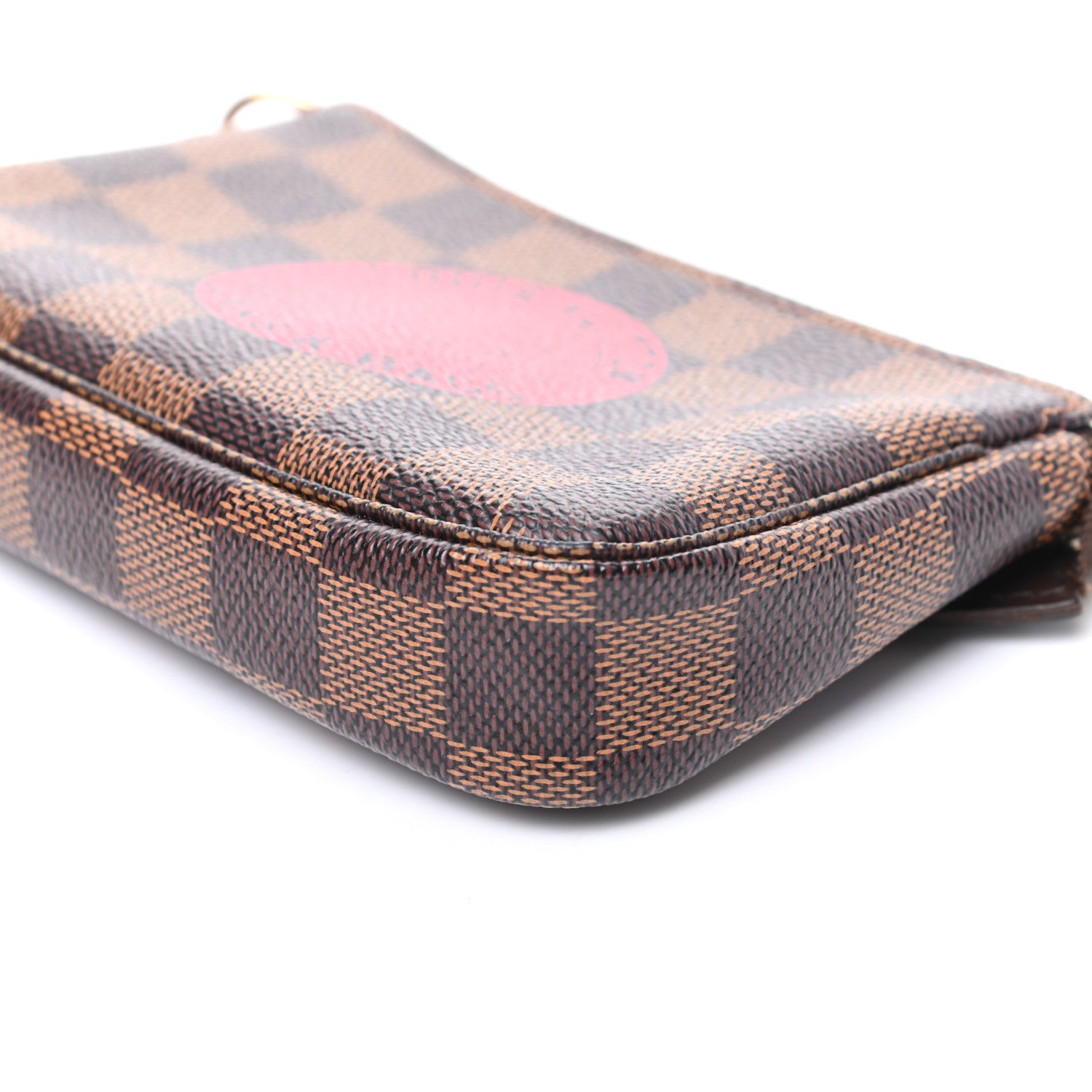 Louis Vuitton Damier Ebene Complice Trunks and Bags Mini Pochette Accessories Red 8 of 9