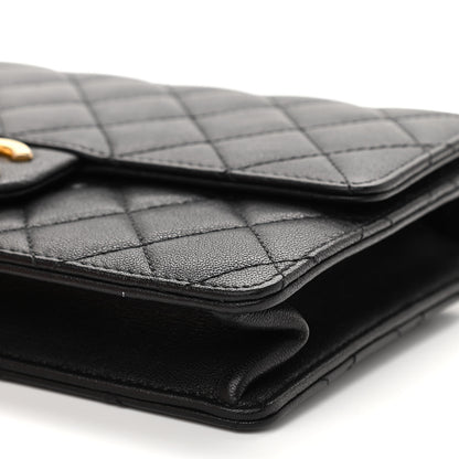Chanel Goatskin Quilted Small Chic Pearls Flap Black 10 of 11