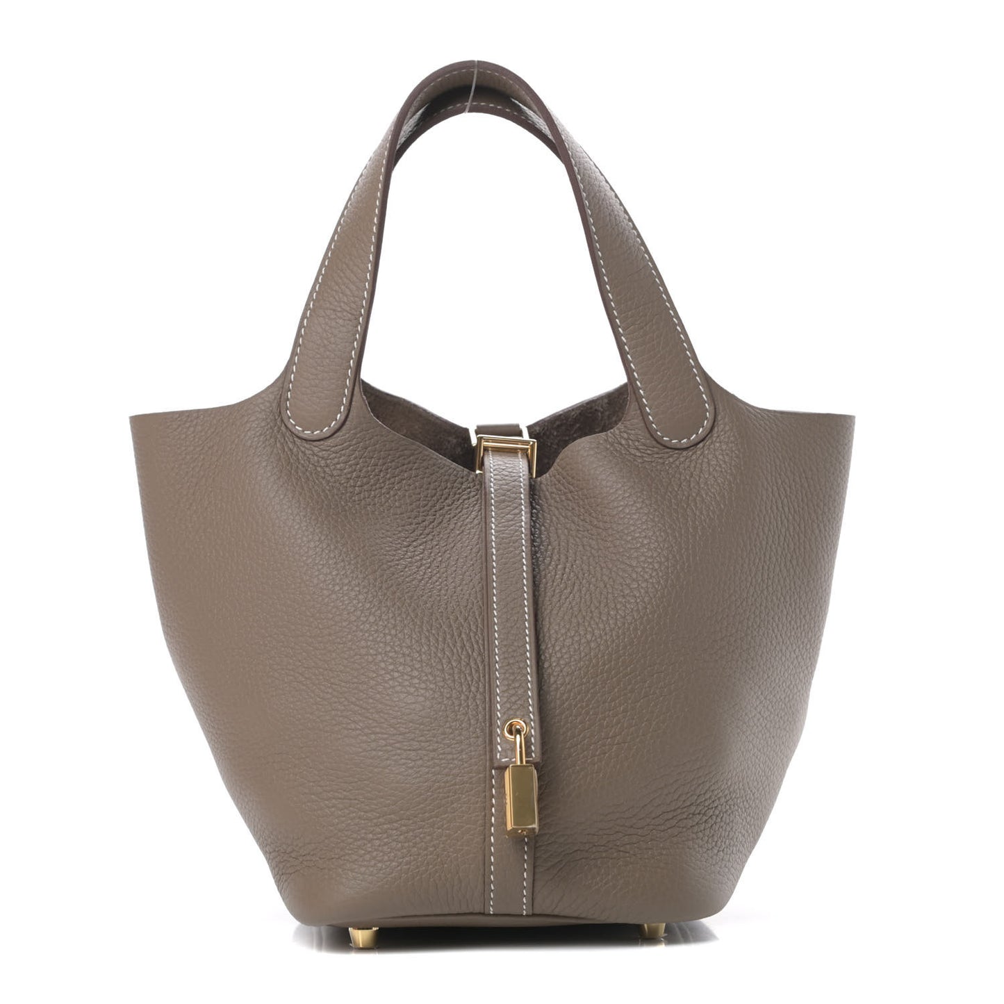 Taurillon Clemence Picotin Lock 18 PM Etoupe