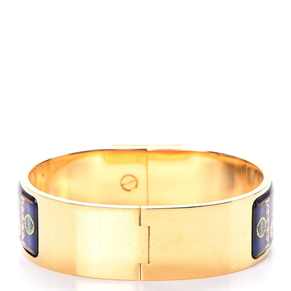 Hermes Enamel Printed Clic Clac Torana Elephants Wide Bracelet 65 3 of 7