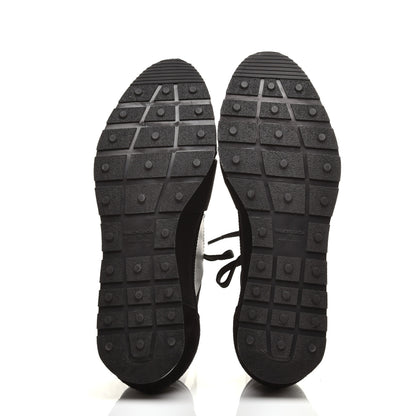 Balenciaga Mesh Calfskin Neoprene Suede Womens Race Runner Sneakers 38 Black 7 of 10