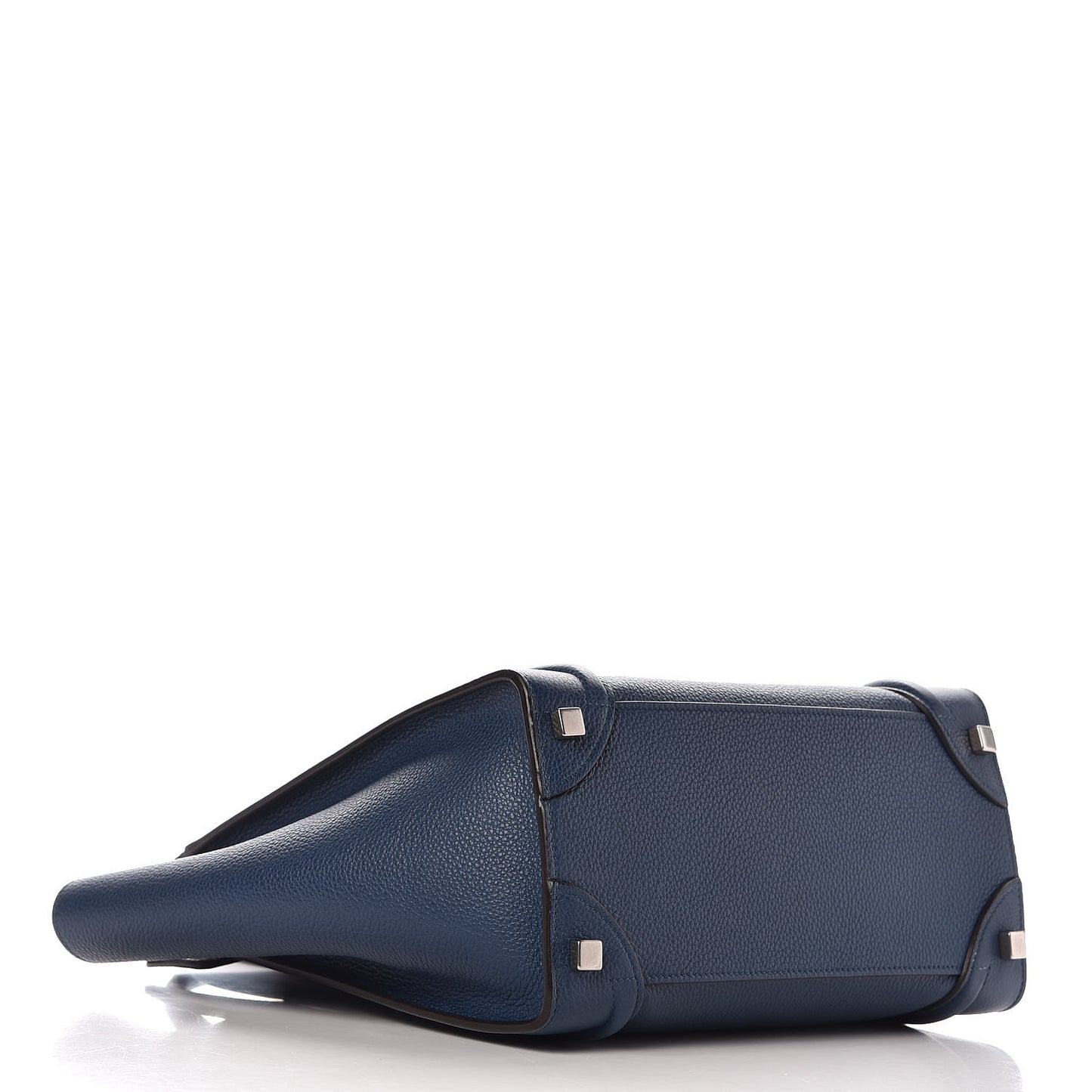 Baby Drummed Calfskin Micro Luggage Petrol