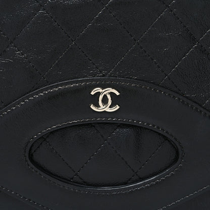 Chanel Shiny Crumpled Calfskin Large 31 Pouch Black 8 of 10