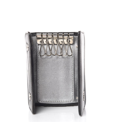 Chanel Lambskin Vertical Quilted 6 Key Holder Black 5 of 16