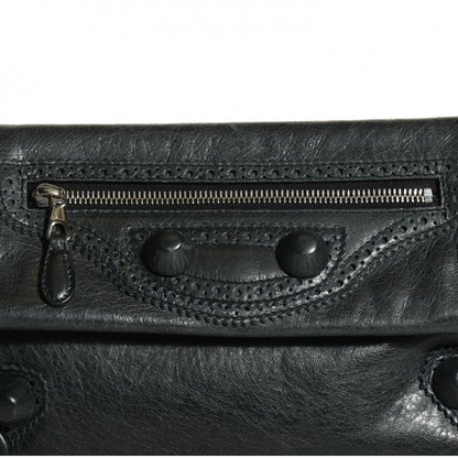 Balenciaga Agneau Giant Brogues Hardware Envelope Clutch Anthracite 9 of 20