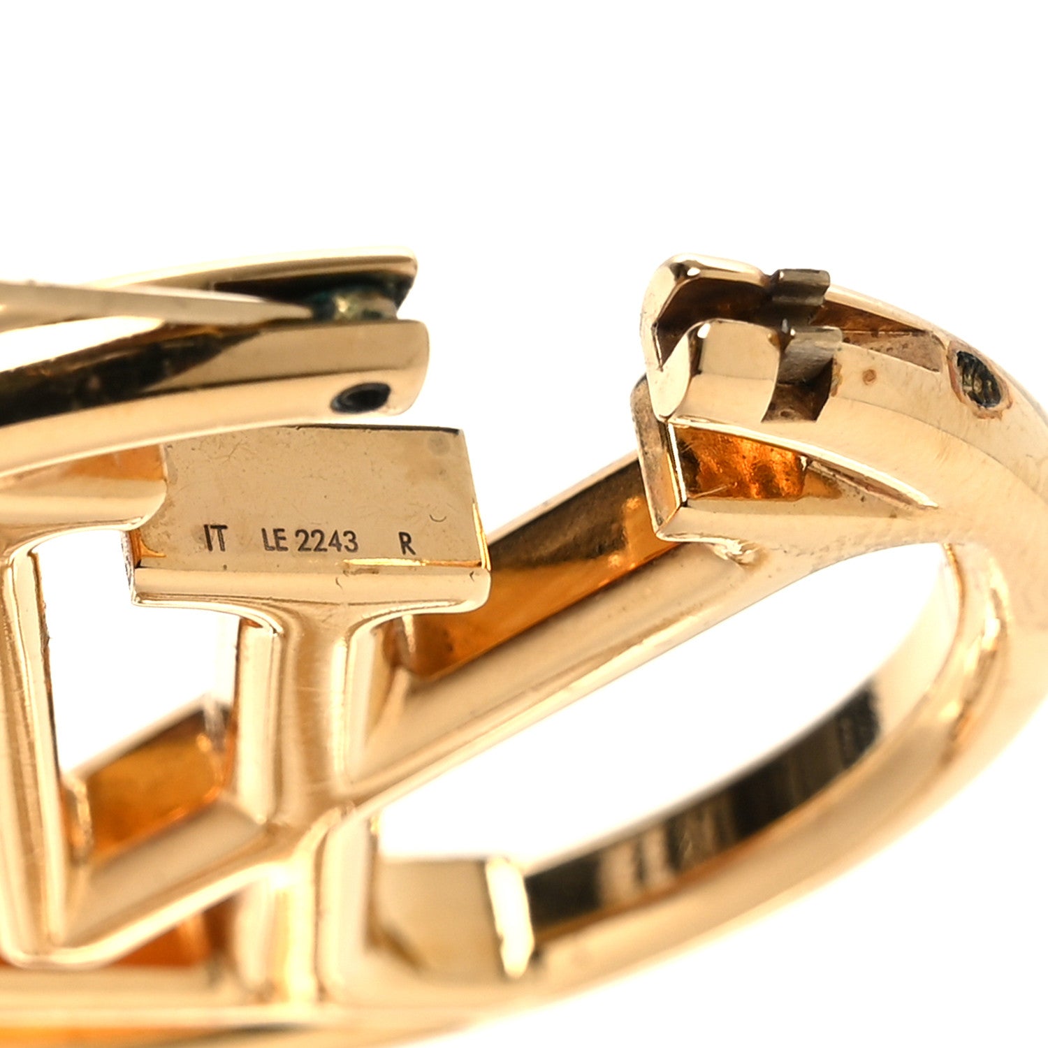 Louis Vuitton Metal Louise Hoop Earrings Gold 4 of 6