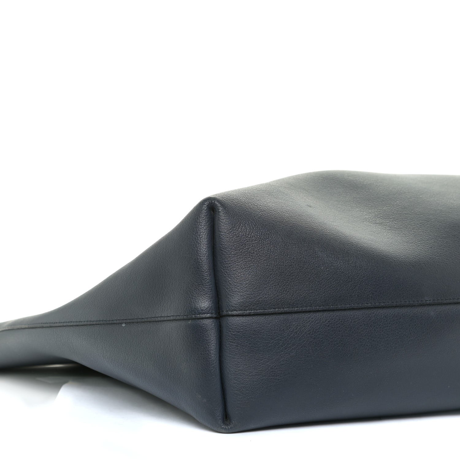 Saint Laurent Calfskin Large Shopping Tote Navy Blue 6 of 27