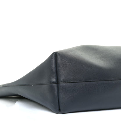 Saint Laurent Calfskin Large Shopping Tote Navy Blue 6 of 27