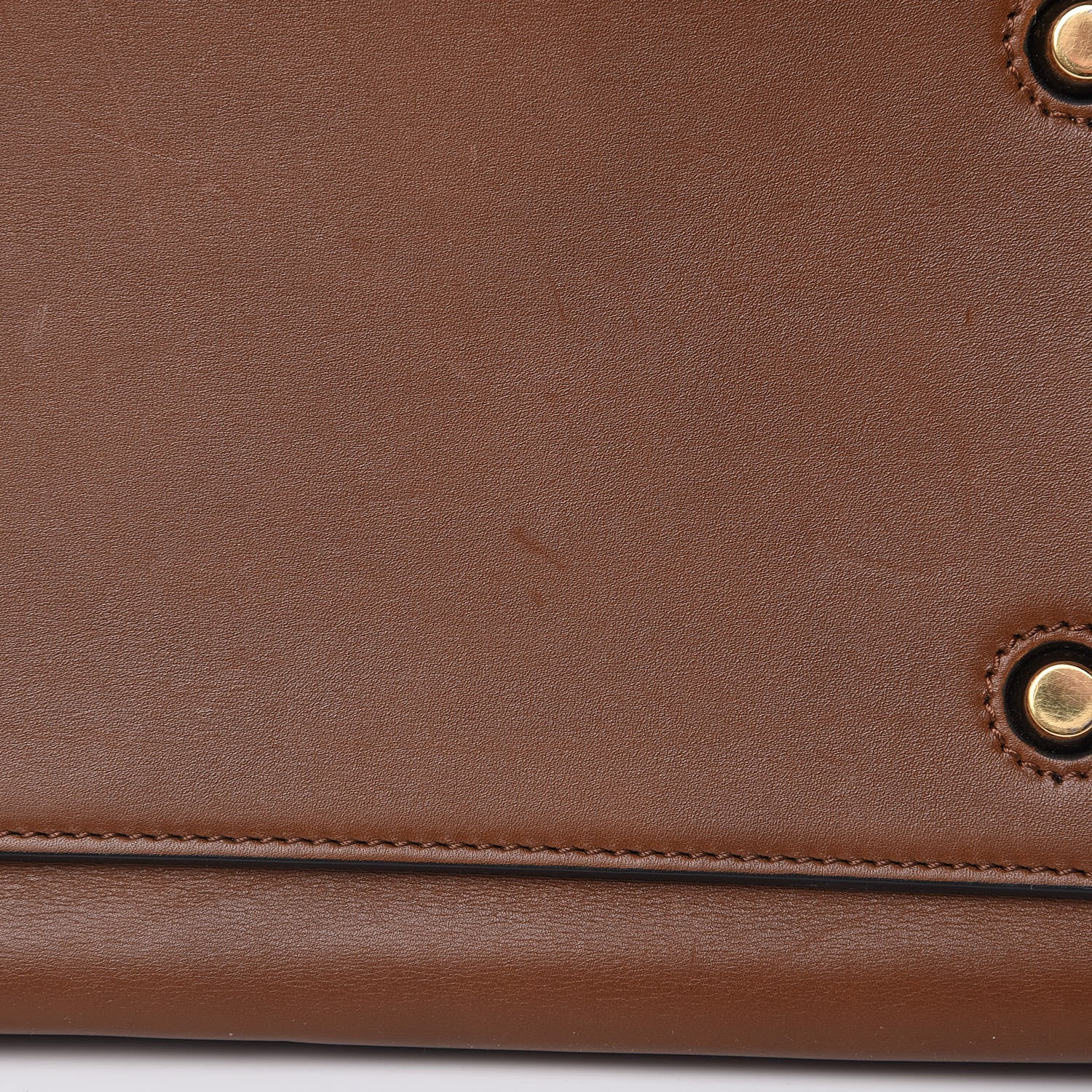 Celine Smooth Calfskin Large Edge Shoulder Bag Brown 11 of 17