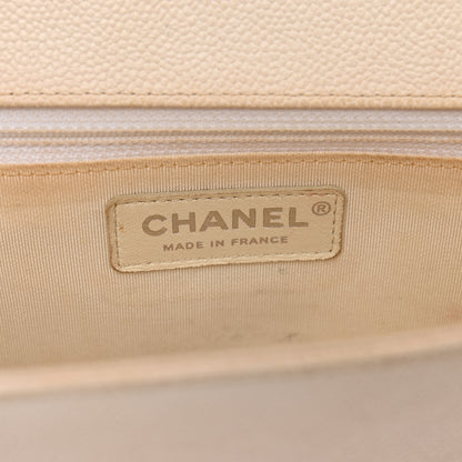 Chanel Caviar Quilted New Medium Boy Flap White 7 of 11