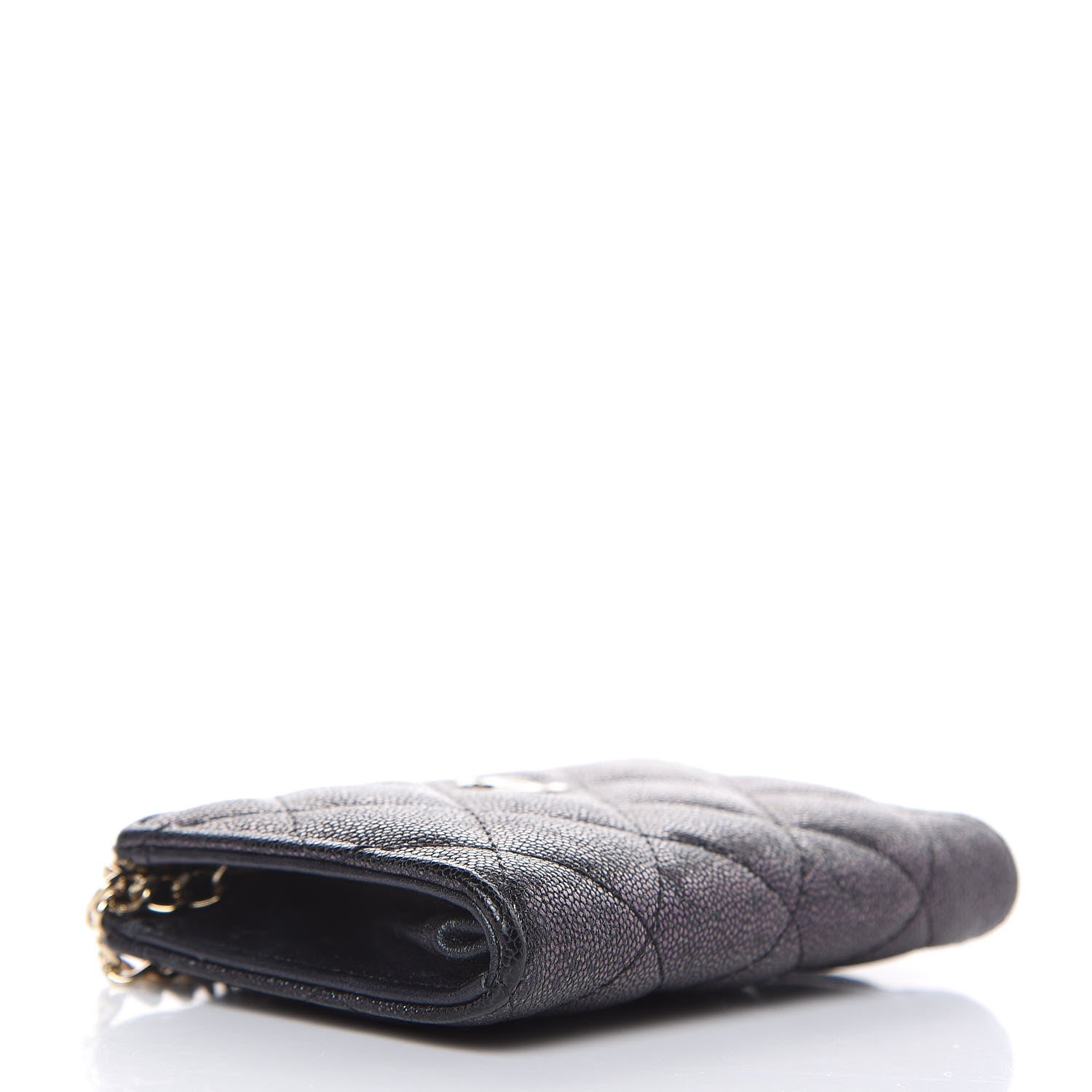 Chanel Iridescent Caviar Quilted Zipped Key Holder Case Black 4 of 11