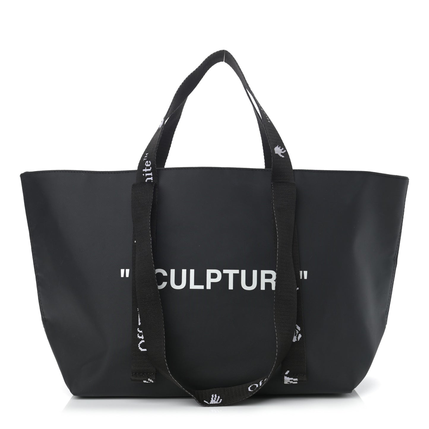 Nylon Sculpture Tote Bag Black