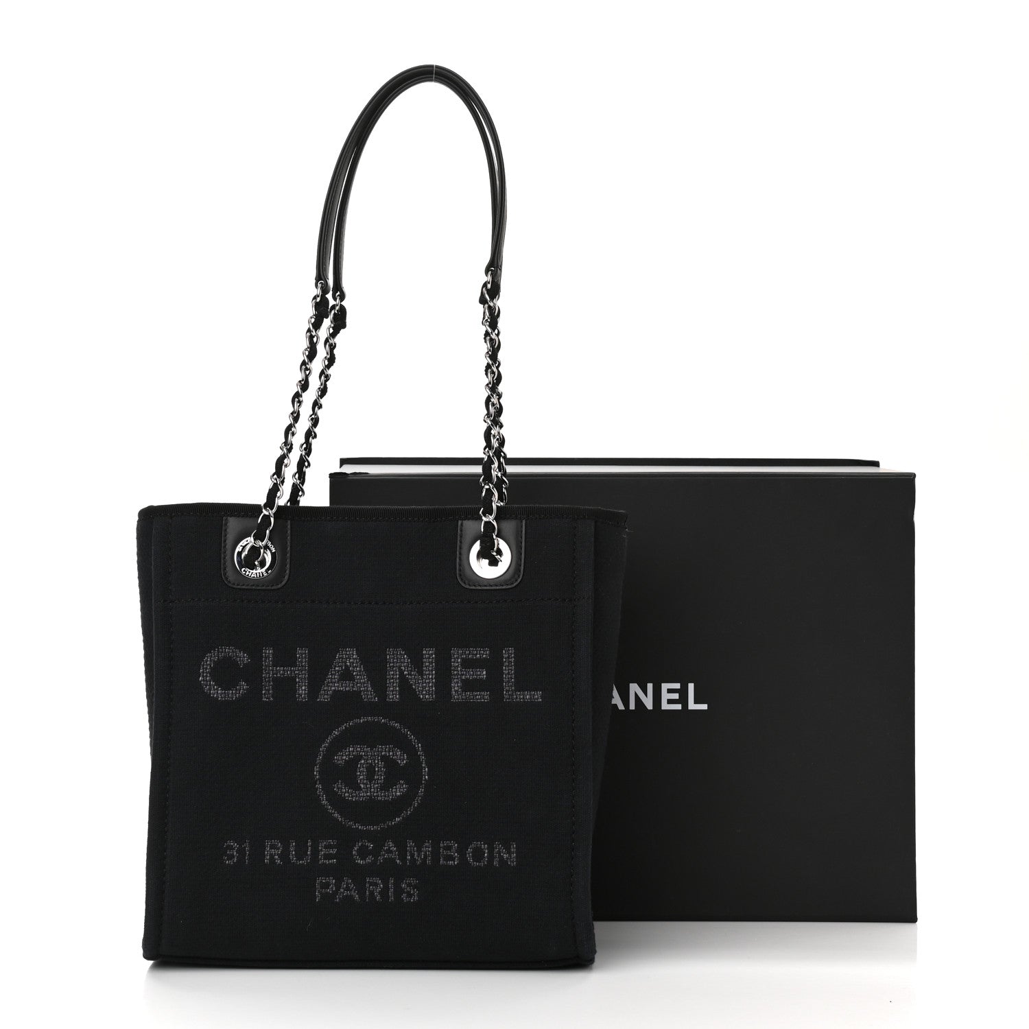 Chanel Mixed Fibers Mini Deauville Tote Black 11 of 11