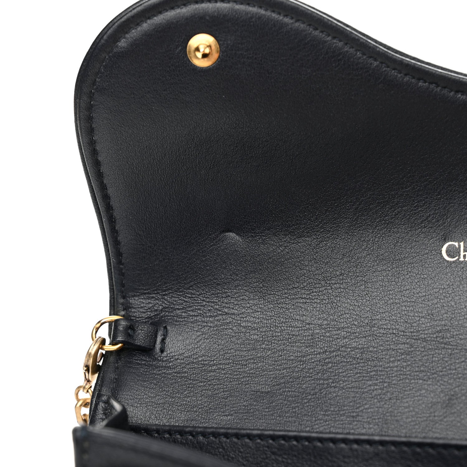 Christian Dior Oblique Saddle Chain Long Wallet Blue 12 of 13