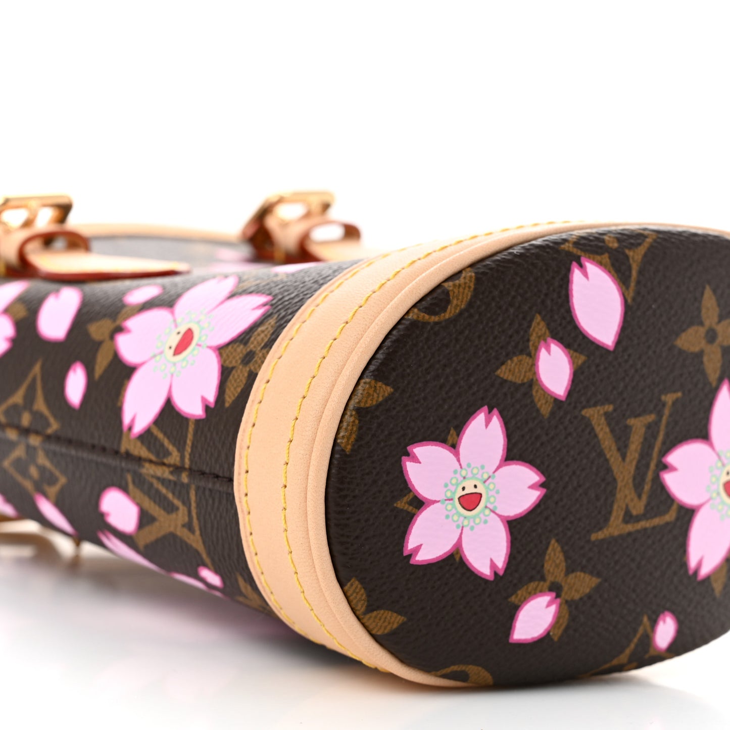 LV X TM Monogram Cherry Blossom Nano Bucket Sakura Brown