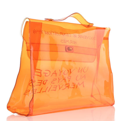 Hermes Vinyl Souvenir De L'Exposition Kelly Orange 3 of 7