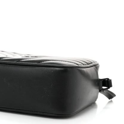 Saint Laurent Calfskin Matelasse Monogram Monochrome Lou Camera Bag Black 10 of 13