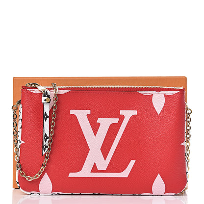 Louis Vuitton Monogram Giant Double Zip Pochette Rouge 11 of 11