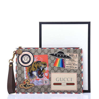Gucci GG Supreme Monogram Courrier Documents Holder Beige New Acero 15 of 15