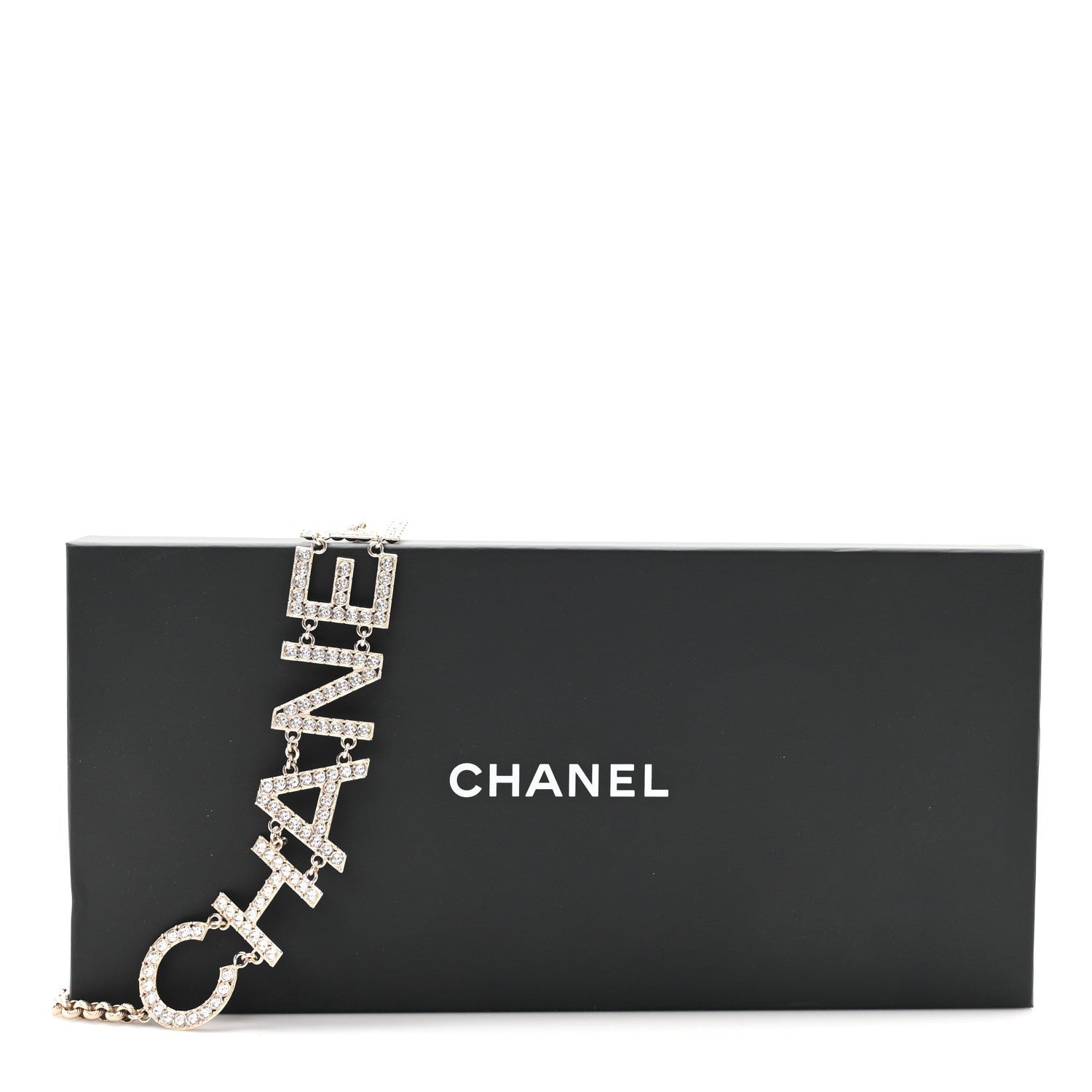 Chanel Crystal Chanel Logo Belt  Gold 4 of 4