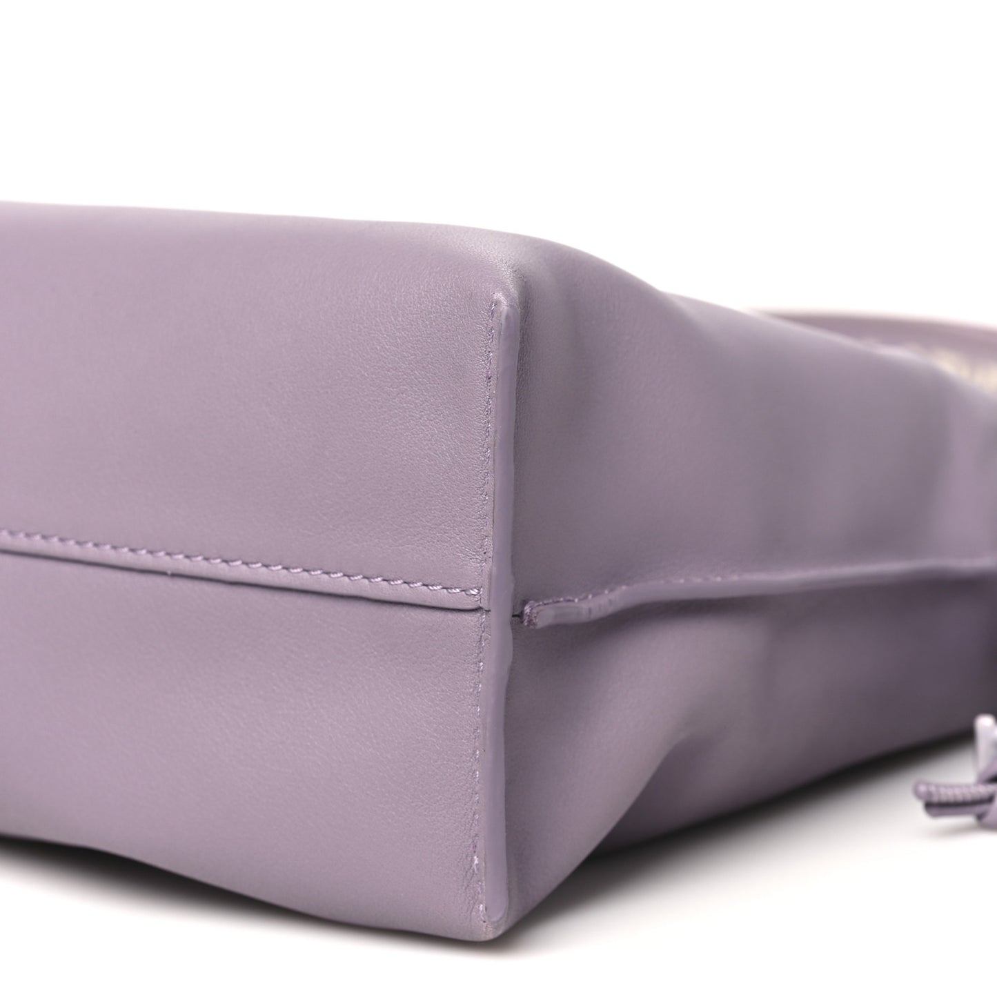 Calfskin Monochrome Flamenco Knot Clutch Pale Aubergine Glaze