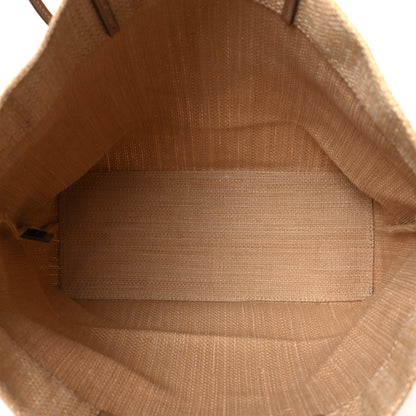Prada Raffia Logo Tote Naturale 5 of 9