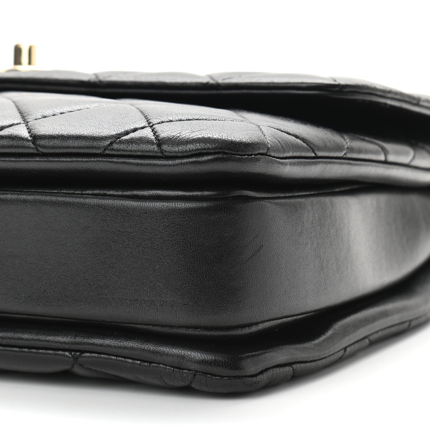 Lambskin Quilted Medium Trendy CC Flap Dual Handle Bag Black