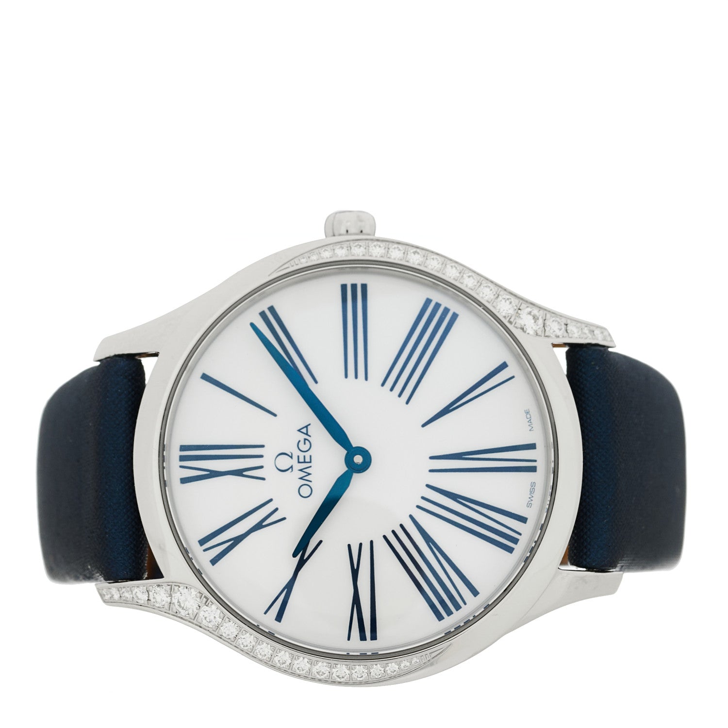 Omega Stainless Steel Satin Diamond Bezel 36mm De Ville Tresor Quartz Watch White 428.17.36.60.04.001 2 of 4