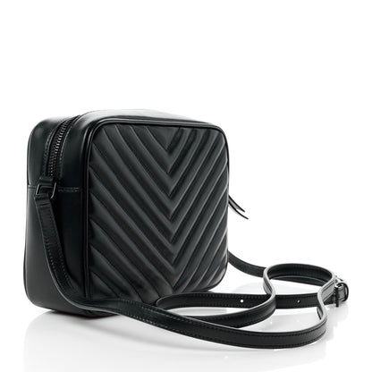 Saint Laurent Calfskin Matelasse Monogram Lou Camera Bag Black 3 of 11