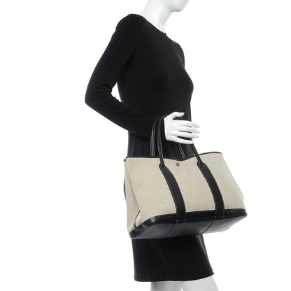 Hermes Buffle Skipper Toile Garden Party 36 MM Tote Black 2 of 7