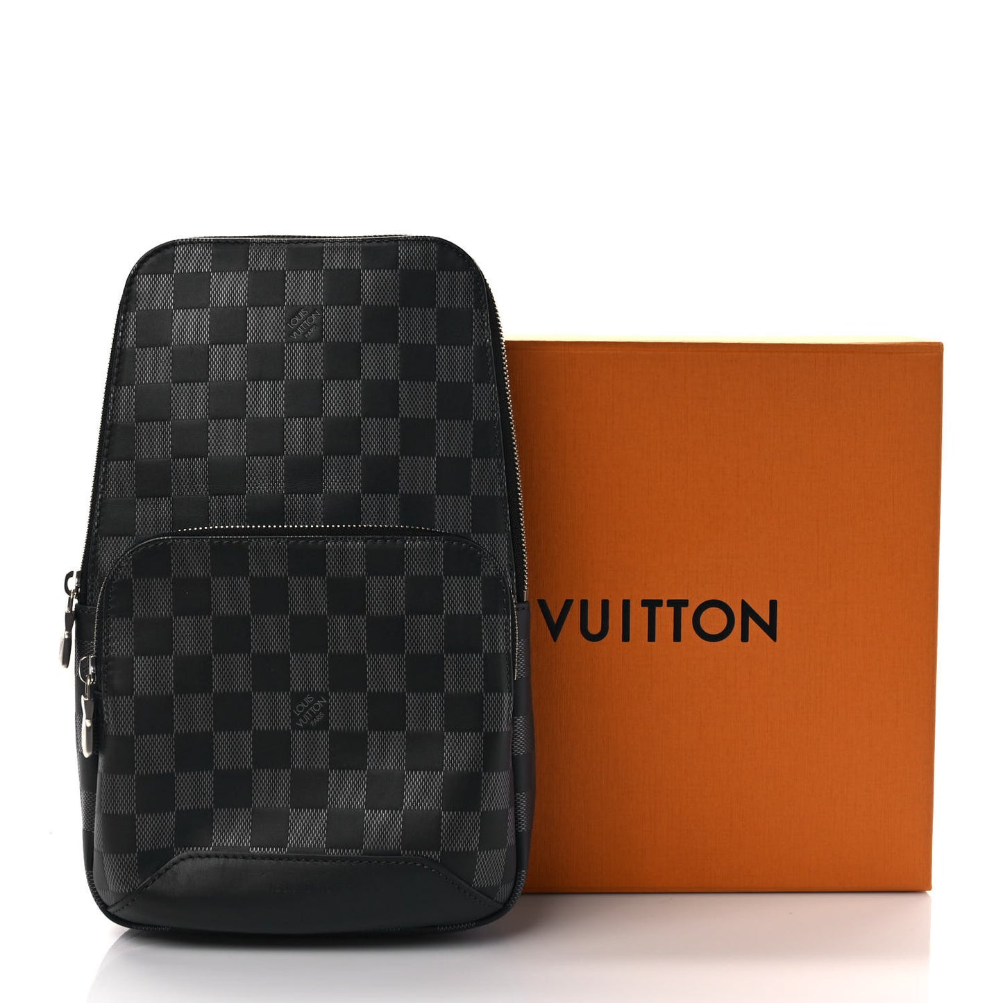 Damier Infini Avenue Sling Bag Astral Silver