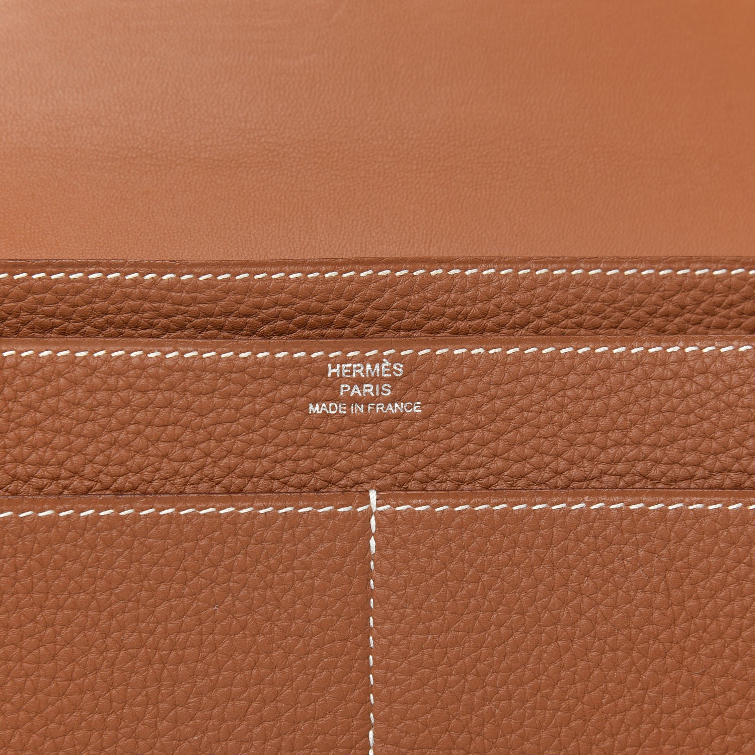 Hermes Togo Dogon Duo Wallet Gold 7 of 9