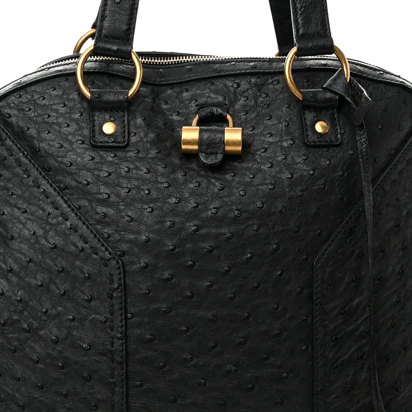 Ostrich Muse Messenger Bag Black