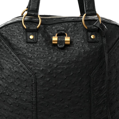 Saint Laurent Ostrich Muse Messenger Bag Black 8 of 13