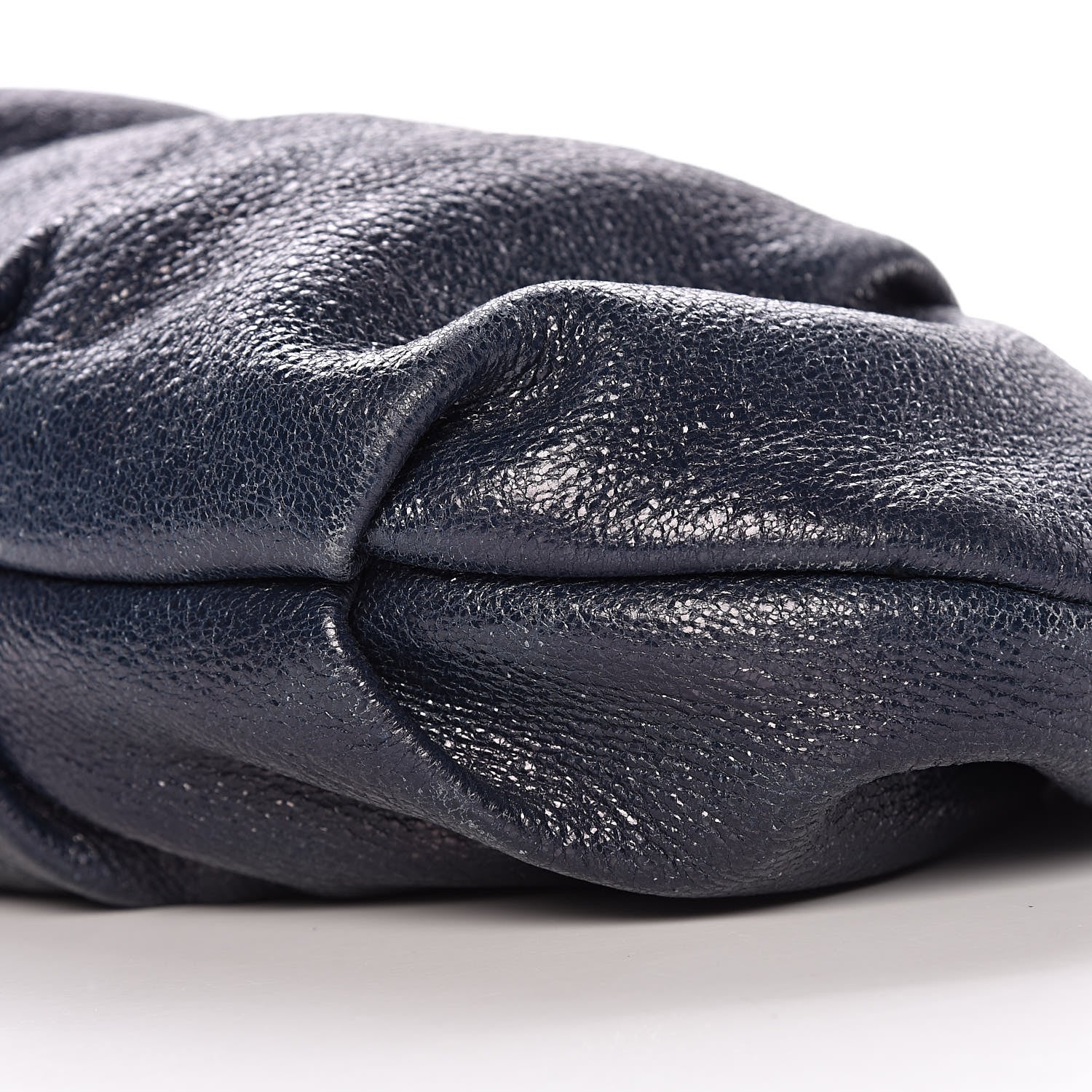 Prada Metallic Vitello Daino Hobo Dark Blue 10 of 12