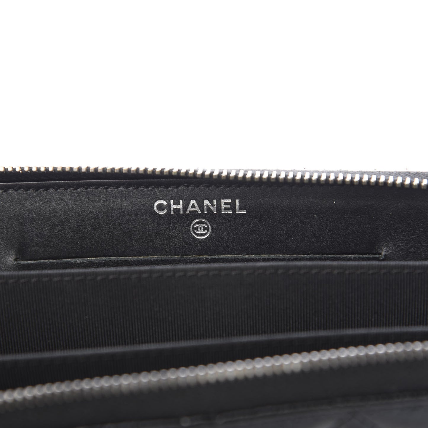 Patent Goatskin Paris Dallas Zip Around Wallet Black