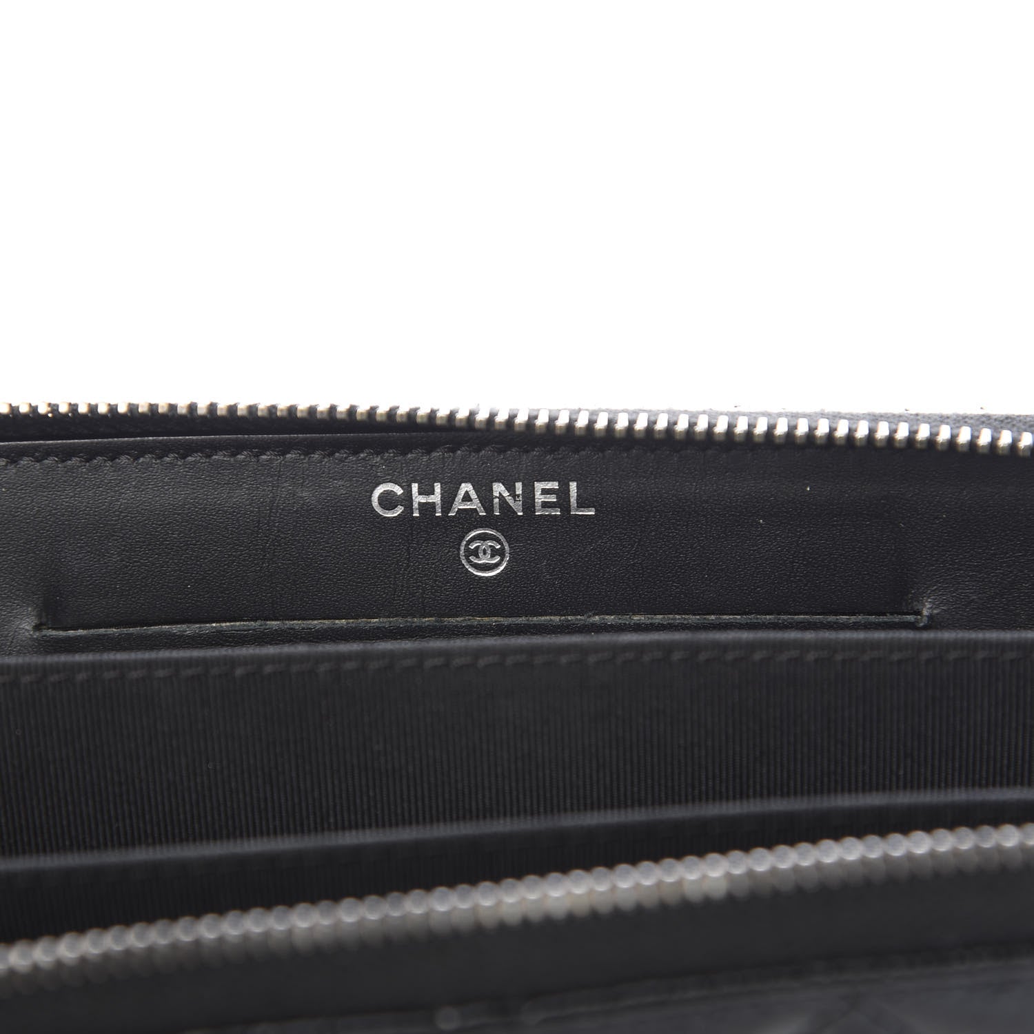 Chanel Patent Goatskin Paris Dallas Zip Around Wallet Black 6 of 11